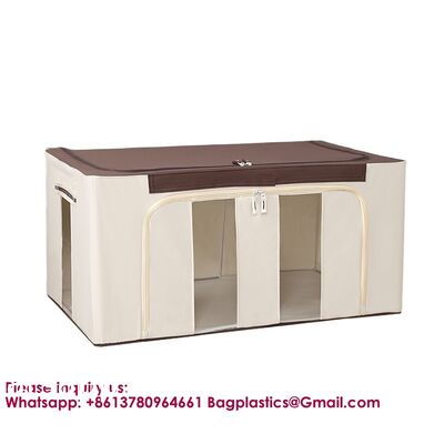 Heavy Duty Blanket Storage Bags Clothes Storage Foldable Closet Organizers Containers With Reinforced Handle For Clothing, Blanket, Comforters, Bed Sheets, Pillows And Toys