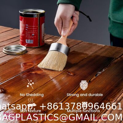 Bouldering Brush Chalk Paint Brush, Wax Paint Brush Set Of 5, Wax Brushes And Chalk Paint For Furniture DIY Art Crafts, Natural Bristle Round Oval Brush For All Painting And Waxing