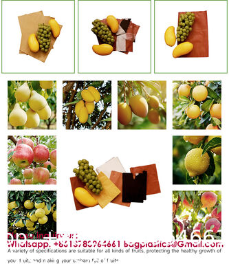 Custom Fruit Protection Bags Double-Layer Thickened Paper Bags Universal For Pear & Apple Trees Factory Wholesale Protection Bags Sunproof, Insect & Disease Resistant