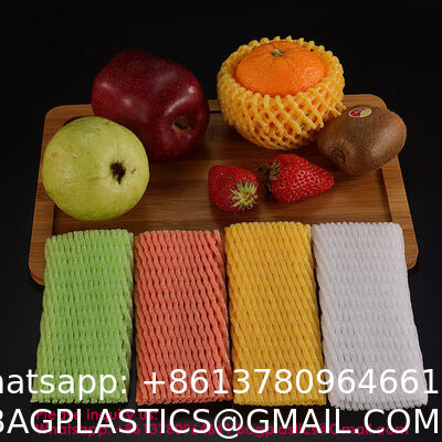 Fruit Foam Mesh Wrap Premium Quality Eco-Friendly Polyethylene Foam Fruit Nets For Fresh Produce Protective Packaging Agriculture Storage Shockproof Foam Protective Cover, Orange, Apple, Pear, Peach