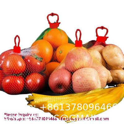 Vegetable net bag fruit vegetable storage bag Best Selling Vegetable And Fruit Packaging Mesh Bags Fruit Nut Packaging Plastic Netting Ginger Plastic Mesh Bags