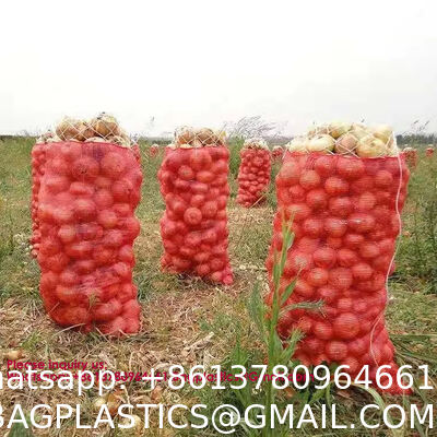 Potatoes Woven Leno Mesh Net Bag 50 Kg For Packing Onions And Oranges Leno Plastic Mesh Bag for Vegetables and Fruit Package From China Supplier Mesh Bag Sacks for Garlic Cabbage Onion