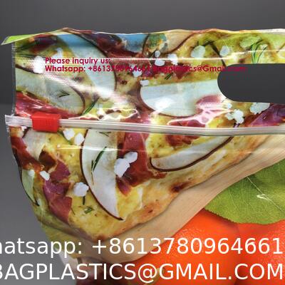 Market Keep Fresh Plastic Packing Bag For Fruits Pluots Apple Grape Banana Fresh Fruit Package Bag Vegetable Packaging Reusable Zipper Fruit Packaging Bag Transparent Clear Vegetables Stand up Bag