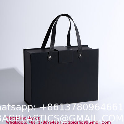 Luxury Foldable Gift Box With Removable Ribbon | Collapsible Box With Magnetic Closure | Weddings, Bridal Showers, Corporate Gifts | 100% Recycled Paper (Medium Large, Metallic Copper)