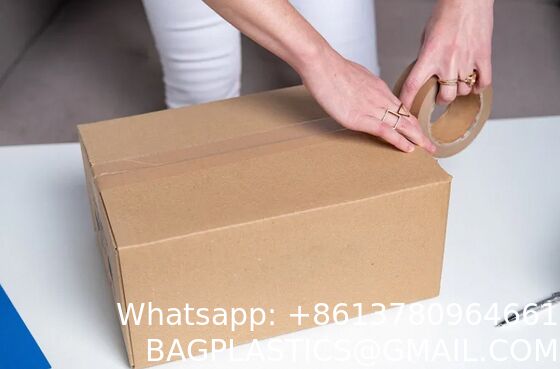 Eco-Friendly Kraft Paper Tape, Biodegradable Kraft Paper Tape, Recyclable Writable Packing Tape, Non-Coated Surface For Masking, Sealing