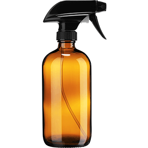 16oz Amber Glass Spray Bottle con l'ugello spruzzatore nero durevole - BPA libero e senza piombo - corrente della foschia