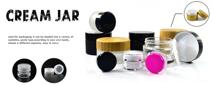 Barattolo cosmetico del pacchetto 100ml 150ml 200ml 250ml 300ml Amber Pet Plastic Cosmetic Cream dell'alimento con il coperchio nero bianco 0