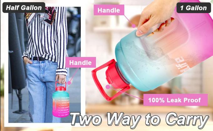 Mezza bottiglia di acqua di gallone