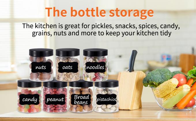 Il chiaro stoccaggio di plastica rotondo trasparente vuoto stona l'aria riutilizzabile della melma dei contenitori