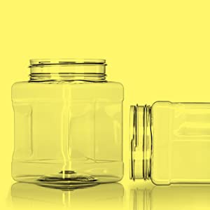 Barattolo quadrato di plastica di stoccaggio della presa, contenitori del buffet di Candy, barattolo dell'alimento, barattolo cosmetico, barattolo della spezia, bottiglia della salsa del succo 3