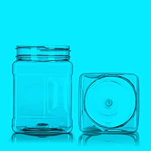 Barattolo quadrato di plastica di stoccaggio della presa, contenitori del buffet di Candy, barattolo dell'alimento, barattolo cosmetico, barattolo della spezia, bottiglia della salsa del succo 5