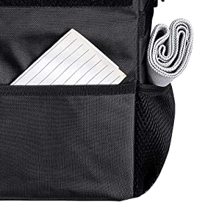 La pattumiera dell'automobile per l'automobile sveglia, recipiente della borsa di rifiuti dell'automobile che appende i bidoni della spazzatura automobilistici impermeabili dell'automobile cola il veicolo della prova 16