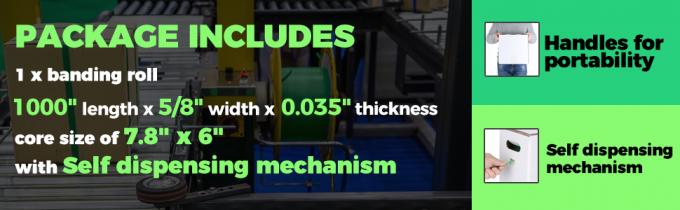 La cinghia dell'ANIMALE DOMESTICO del poliestere che lega il rotolo tessuto include la scatola d'erogazione di auto per uso facile della macchina o manuale