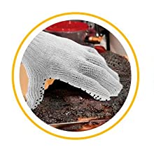 Un PVC laterale Dot Gloves Dotted Gloves di Dots String Gloves con i guanti del BARBECUE di Dots Cotton ha punteggiato i guanti