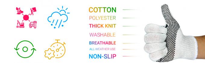 One Side Dots String Gloves PVC Dot Gloves Dotted Gloves with Dots Cotton BBQ Gloves Dotted Gloves