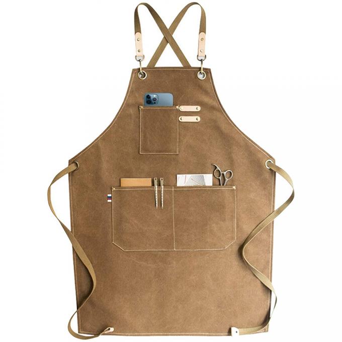 Grembiule regolabile posteriore di giardinaggio del cotone di Waterdrop dei grembiuli di stoccaggio degli strumenti di giardino del lavoro dell'incrocio resistente della tela 1