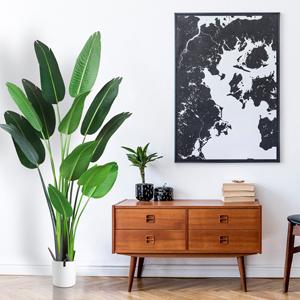 canestro di legno del seagrass del supporto della pianta della pianta dell'albero del vaso ceramico artificiale della piantatrice