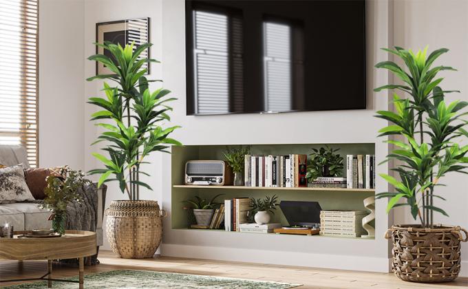 dracaena indoor plant faux plants indoor silk plants for home decor floor plants for living room