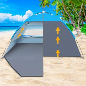 la tenda del baldacchino della spiaggia della spiaggia dell'ombra della tenda della spiaggia per le tonalità della spiaggia della spiaggia tira il riparo in secco delle tende della spiaggia della tenda