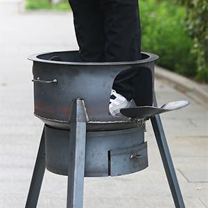 stufa di legno del ghisa