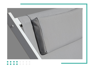 Le sedie dell'imbracatura del patio, sedia piegante di alluminio all'aperto dell'imbracatura della spiaggia hanno messo di 2, poggiacapo comodo molle