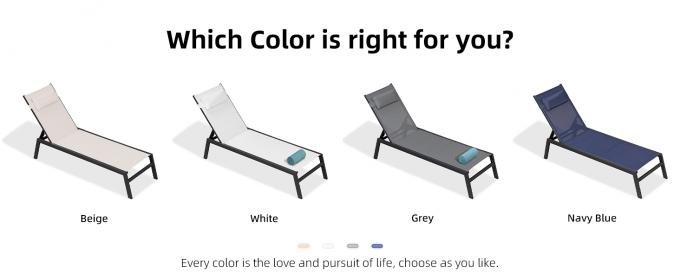 Modern simple comfy rust resistant set of 2 reclining chase with pillow for adult gardern hotel