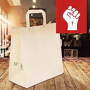 plain unprinted reusable washable bag