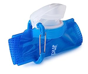 Bottiglia di acqua flessibile solida Carabiner, sacchetto pieghevole dell'acqua di bottiglie di acqua flessibile - bottiglia di acqua riutilizzabile di viaggio 2