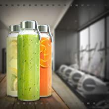 La bevanda di vetro delle bottiglie di acqua ed i tempi motivazionali di stoccaggio di Juicing mungono 24 paglie dei barattoli della bevanda