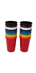 I piccoli bambini 12oz fanno festa le tazze.  Per gli adulti anche.  Colori ordinati, varietà di colori.  18 pacchetti.