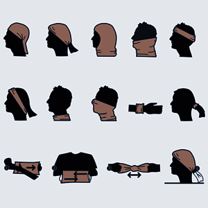 Sport all'aperto di Balaclava dei Bandanas della sciarpa della maschera di protezione della guaina del collo della metropolitana di cappelleria UV riutilizzabile di protezione per gli uomini e le donne 15