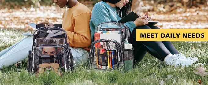 clear backpack for work
