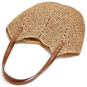 Women's Woven Straw Handbag