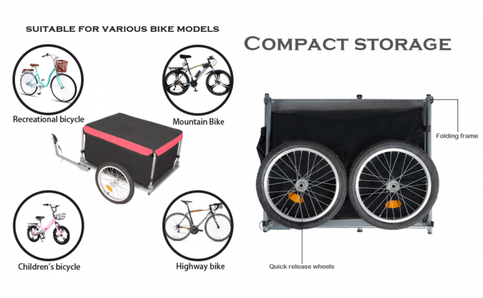 Foldable Bicycle Cargo Wagon Trailer