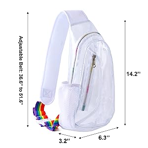 dimensions of clear bag