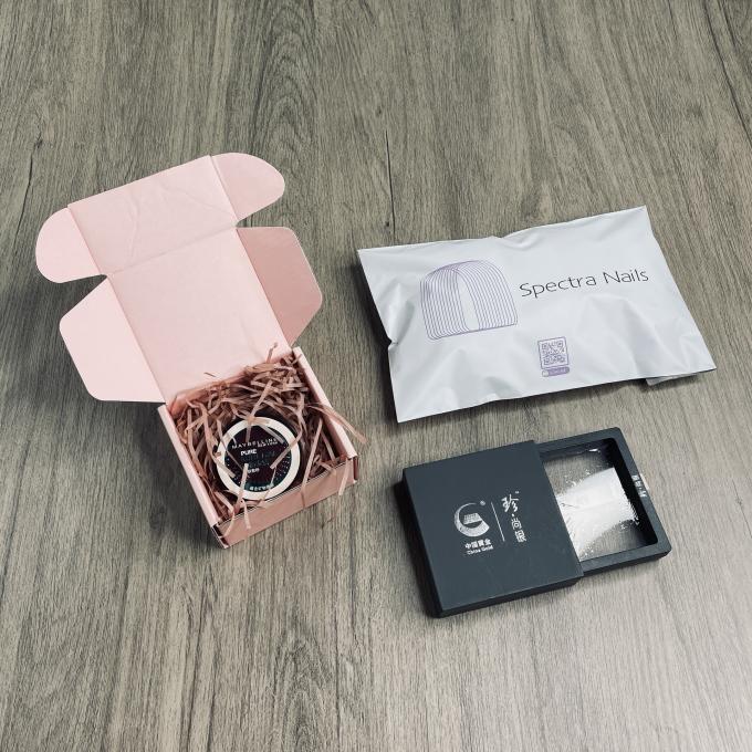 Contenitore ondulato con il logo, scatola di carta per l'imballaggio, Logo Cosmetic Packaging Ship su ordinazione di bollettino del rossetto della spedizione di rosa 0