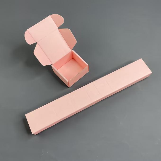 Contenitore ondulato con il logo, scatola di carta per l'imballaggio, Logo Cosmetic Packaging Ship su ordinazione di bollettino del rossetto della spedizione di rosa 1