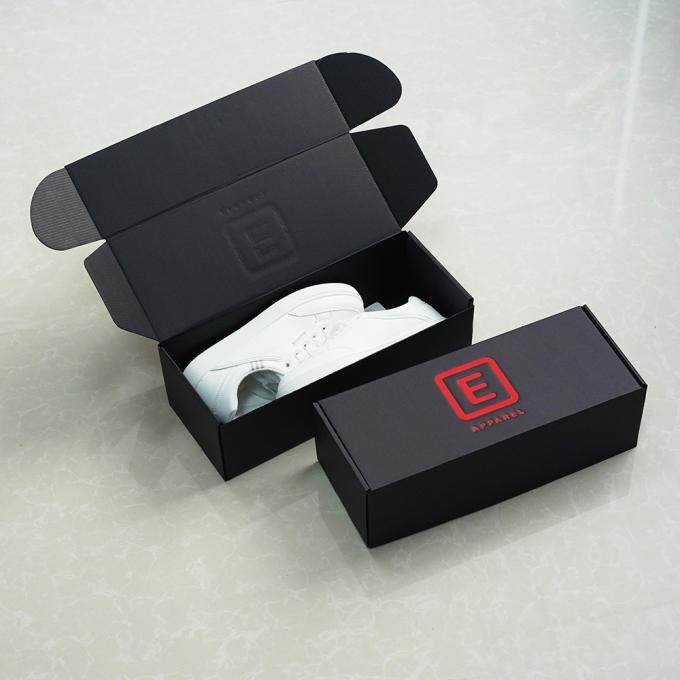 Contenitore di imballaggio cosmetico d'imballaggio di carta nero su ordinazione del cartone della bottiglia del contenitore di regalo di Logo Luxury Soft Touch Coruggated 5