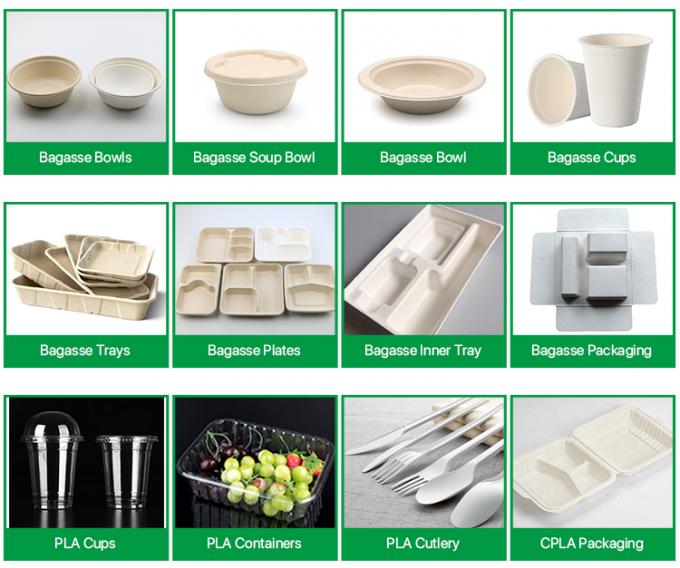 Custom Biodegradable Sugarcane Bagasse Pulp Fiber Fast Food Packing Paper Box Bio Degradable Takeaway To Go Container Packaging