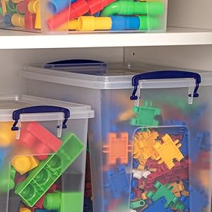 Scatola di stoccaggio organizzatore, sacchetto di plastica impilabile per casa, garage, armadio contenitori di plastica pieghevoli con ruote contenitori di stoccaggio impilabili chiusi con coperchio contenitori di stoccaggio impilabili 2