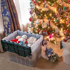 Contenitore di distribuzione di grandi dimensioni con contenitori di plastica impilabili contenitori di plastica di grandi dimensioni con coperchio fissato 4