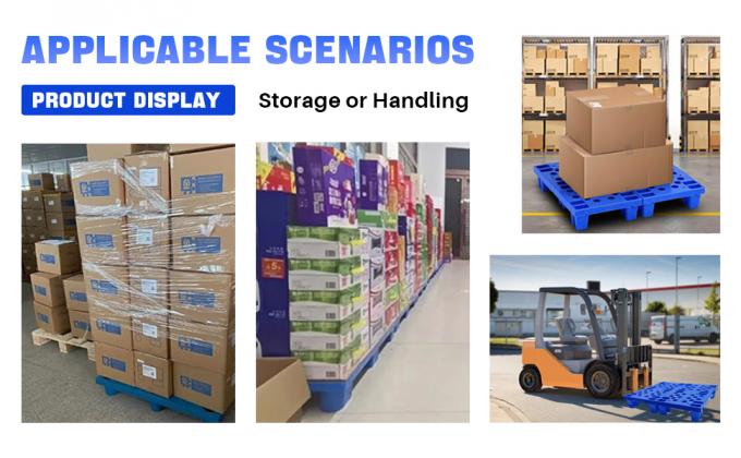 Pallet in plastica a griglia HDPE standard Euro all'ingrosso 1200x1000MM a nove piedi, leggero, impilabile per magazzino 0