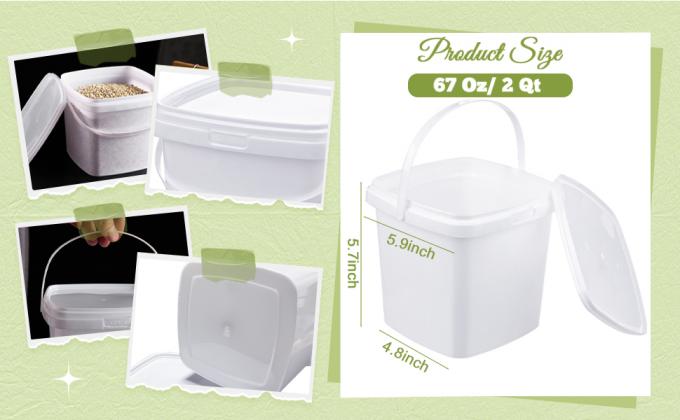 Contenitori di plastica con coperchio contenitori di gelati contenitori di secchi contenitori di cibo contenitori di conservazione di alimenti freezer sicuro per cucina festa bevande snack frutta dessert 1
