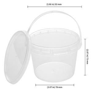 2000ml Bicchiere di frutta 2L Large Cups Bucket Food Storage Container Box 64oz PP Plastic Boba Milk Tea Beer Drink Bucket With Handle 0