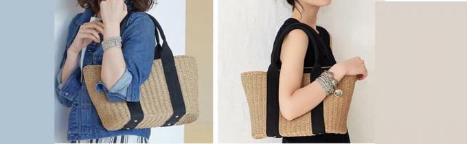 Borsa Tote da Spiaggia in Paglia Grande Estate Fatta a Mano Borsa Tote Intrecciata per Donna Borse Intrecciate Boho per Vacanze Estive Piscina Vacanze Viaggi Donna Piccole Borse di Paglia Borsa Tote da Spiaggia Estiva Fatta a Mano Borsa Hobo Intrecciata 1