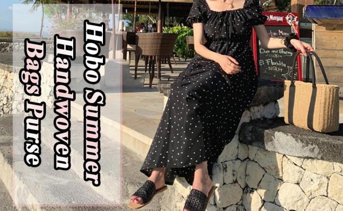 Borsa Tote da Spiaggia in Paglia Grande Estate Fatta a Mano Borsa Tote Intrecciata per Donna Borse Intrecciate Boho per Vacanze Estive Piscina Vacanze Viaggi Donna Piccole Borse di Paglia Borsa Tote da Spiaggia Estiva Fatta a Mano Borsa Hobo Intrecciata 5