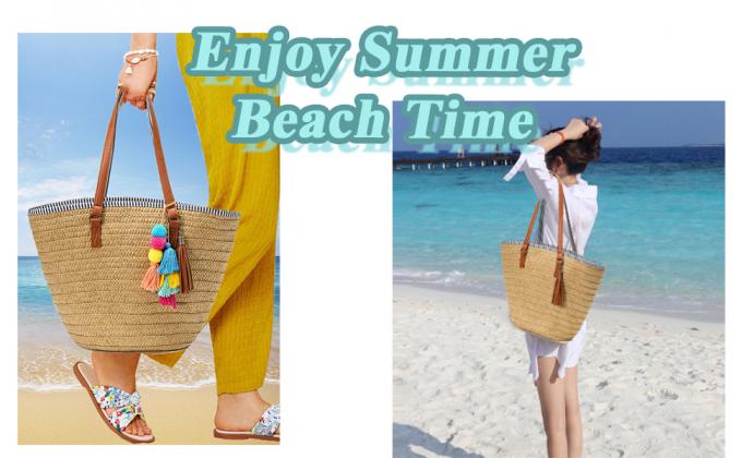 Borsa da spiaggia intrecciata a mano in rafia all'uncinetto, borsa a tracolla, borsa estiva in paglia per le vacanze, produttori di borse in paglia naturale, borsa tote in carta per donna, borse in rafia all'uncinetto alla moda e aperte per la spiaggia con personalizzazione 6