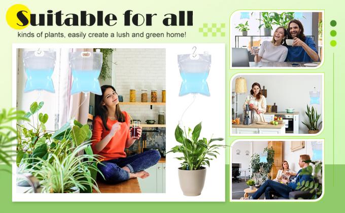 Extra Large Plant Drip Irrigation Bag Automatic Watering Bags Self Automatic Watering System Dispositivo di irrigazione a goccia con interruttore a valvola regolabile per il giardinaggio Fiore all'aperto, trasparente 1