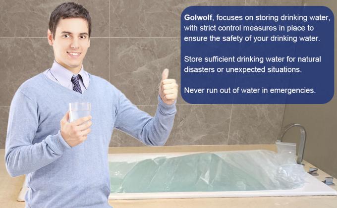 Sacca di stoccaggio acqua, sacco in plastica per uso alimentare resistente da 100 galloni, per banca d'acqua di emergenza, ideale per lo stoccaggio dell'acqua nella vasca da bagno, campeggio, giardinaggio e irrigazione agricola. 3
