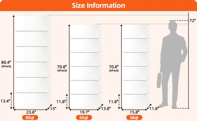 Plastic Storage Bins With Lids Containers Collapsible Moving Boxes With Handles Stackable Storage Bins,Double-Layer Hollow Shock-Absorbing Material,White 1